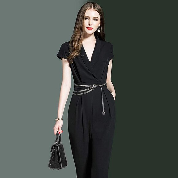 Women's Crystal Silver Multi-layer Metal Waist Chain Dress Belts Metal Belt - Picture 6 of 6